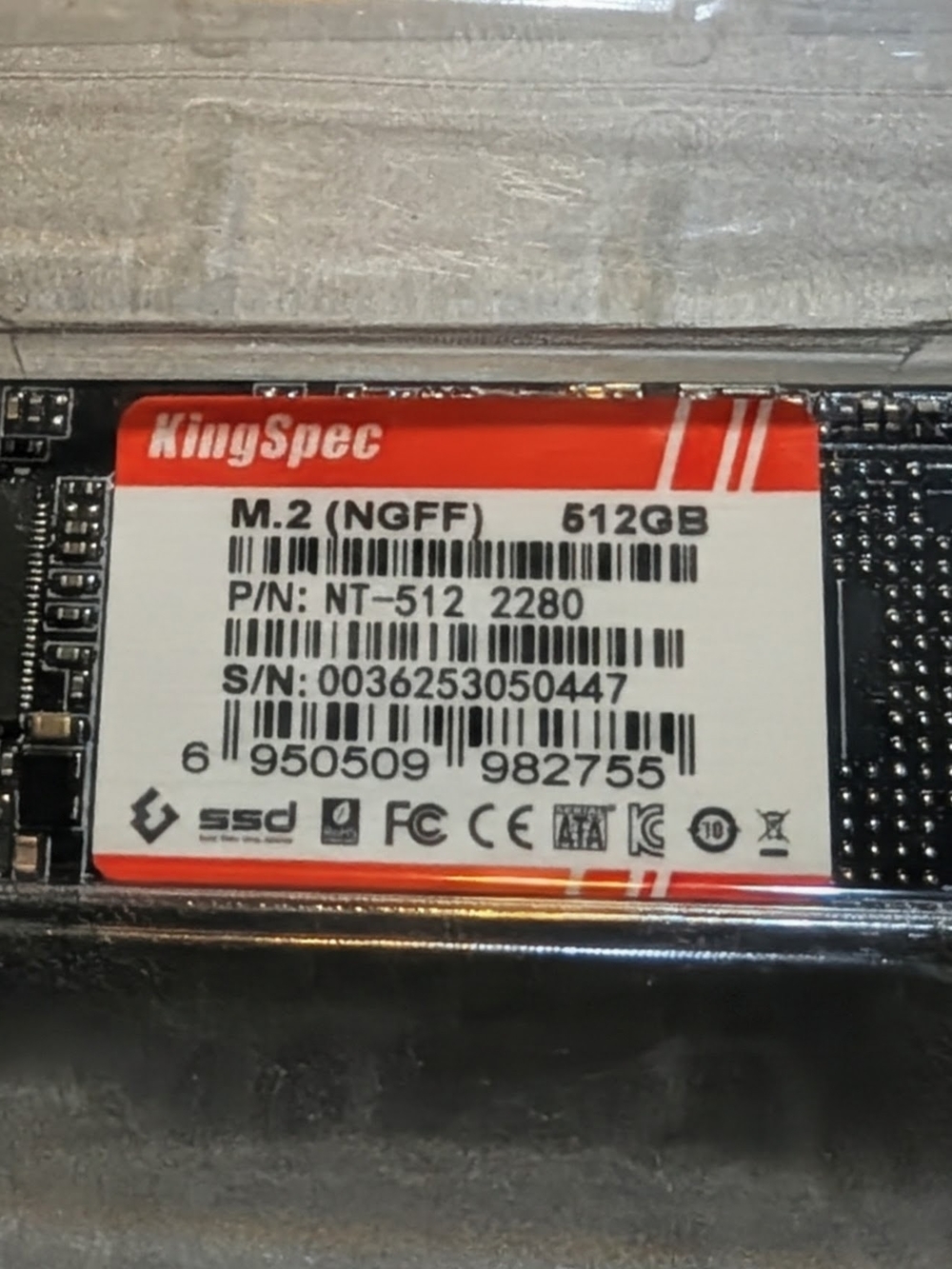 512GB M.2 (NGFF) Internal SSD — Red